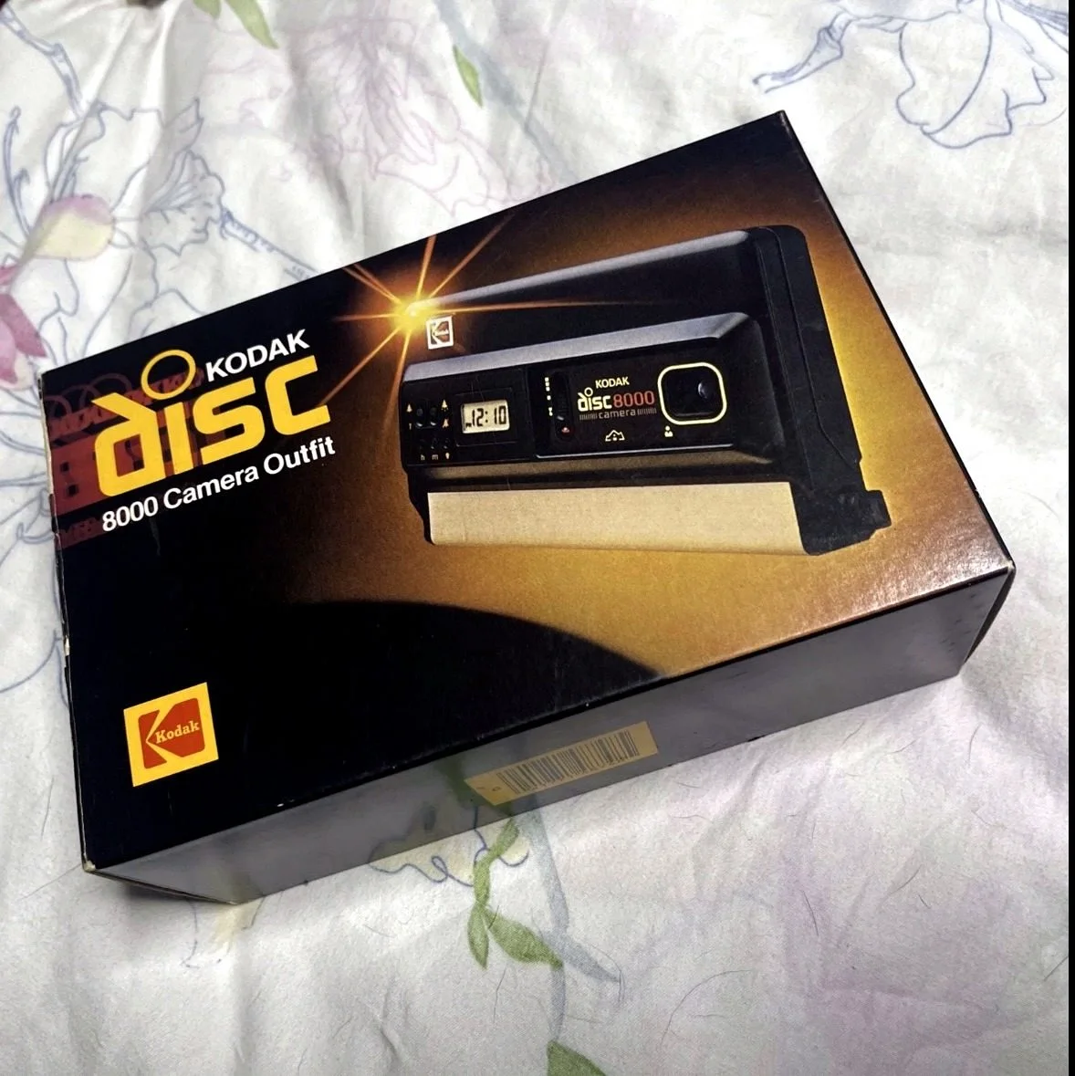 A Kodak Disc 8000 Camera Outfit box, one of the products Knut Simonson designed packaging for at Kodak.