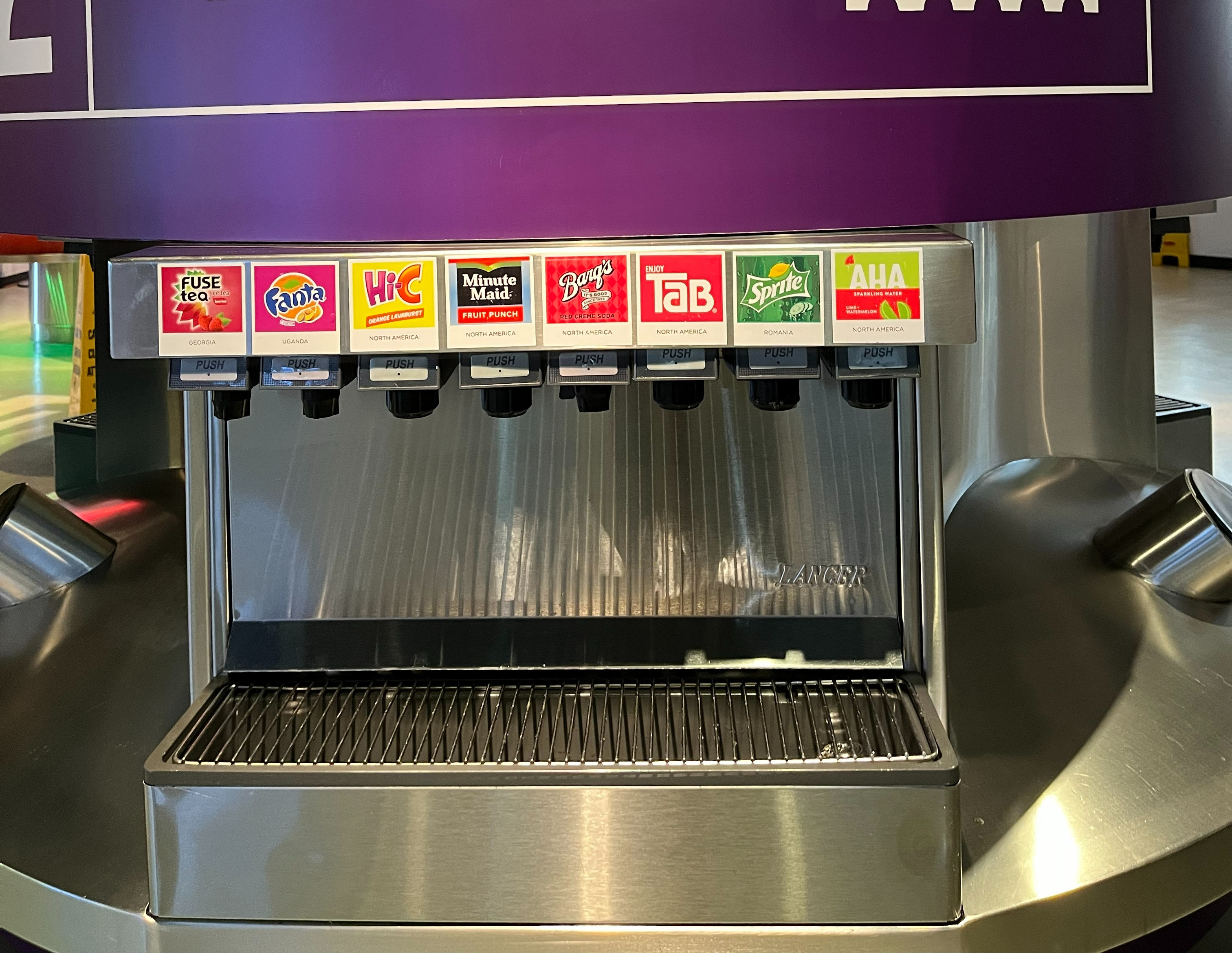 TaB on tap at the Coca-Cola tasting room — the World of Coca-Cola in Atlanta